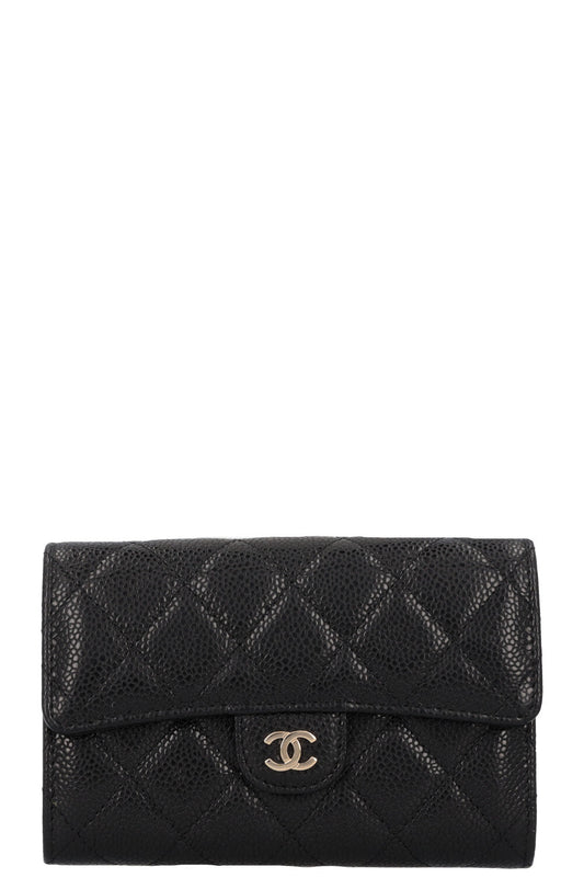 CHANEL Classic Wallet Caviar Black
