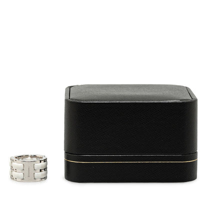 Chanel 18k Gold Diamond & Ceramic Ring Metal Ring in Excellent condition