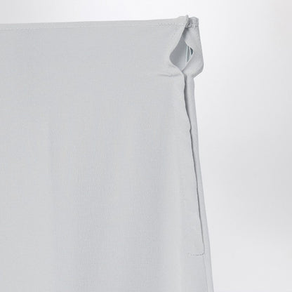 Fendi Light Blue Embroidered Silk Tulle Midi Skirt Women