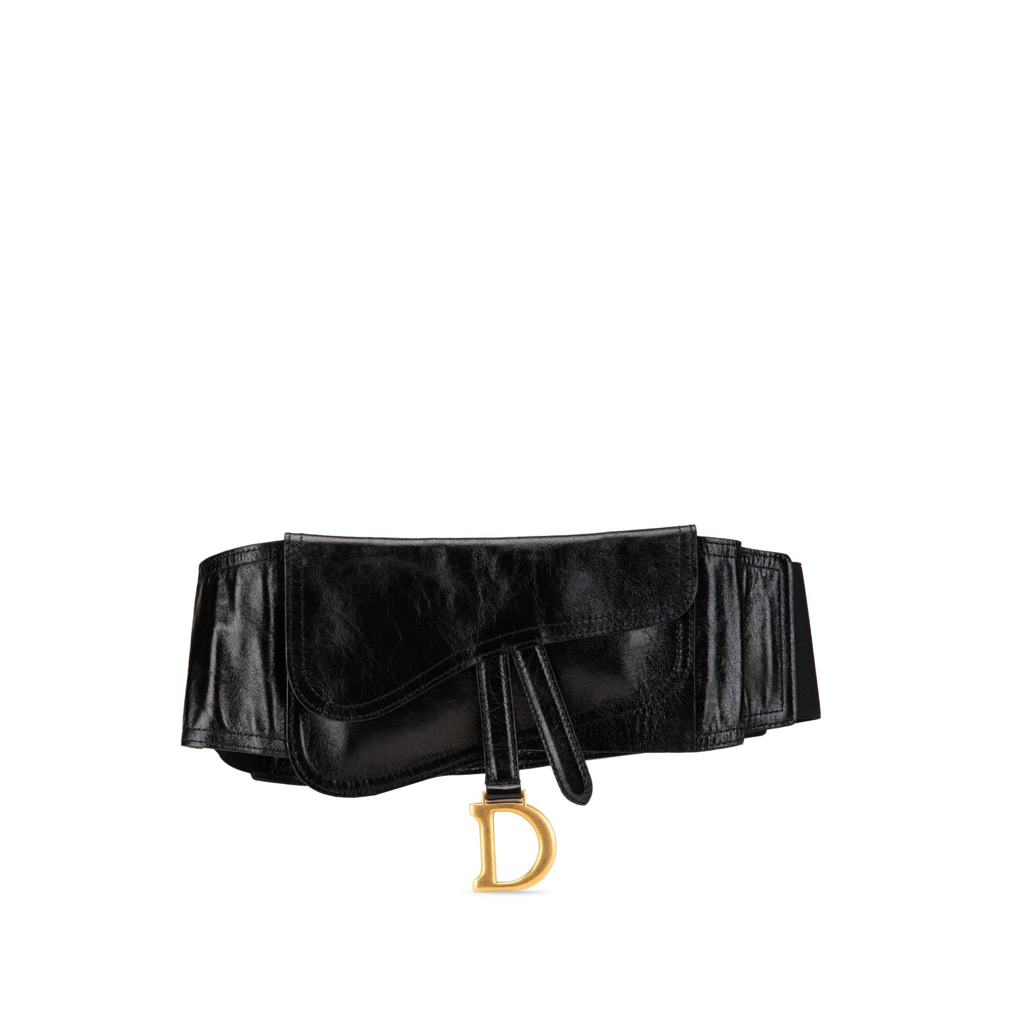 Crinkled Lambskin Saddle Belt Bag