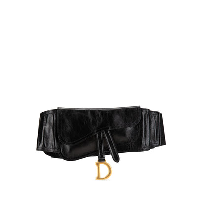 Crinkled Lambskin Saddle Belt Bag