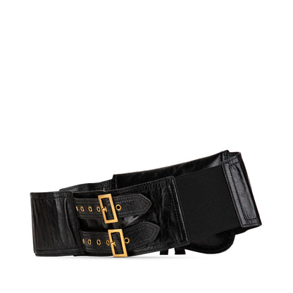 Crinkled Lambskin Saddle Belt Bag