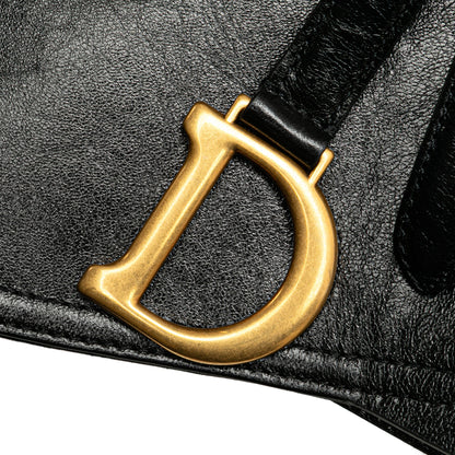 Crinkled Lambskin Saddle Belt Bag