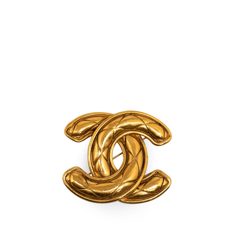 Chanel CC Matelasse Brooch  Metal Brooch in Good condition