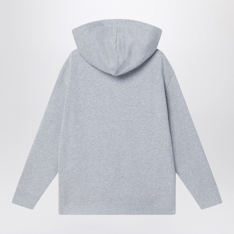Fendi Grey Sweatshirt With Zip In Fleece Cotton Women