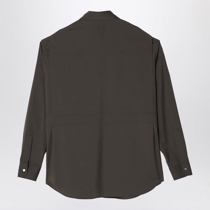 Fendi Dark Green Wool Blouson Men