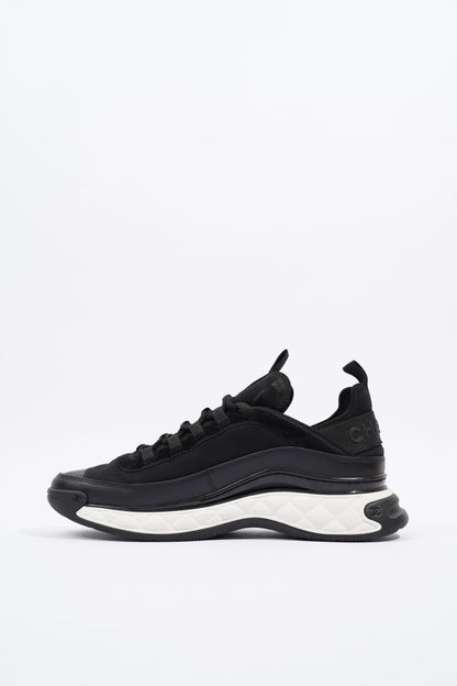 Chanel CC Logo Sneaker Black   White Fabric EU 42 UK 8