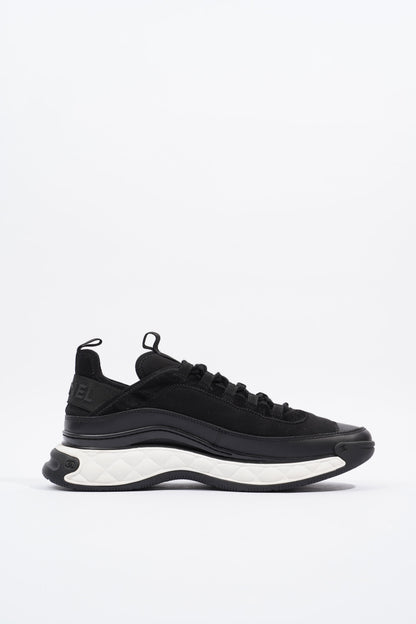 Chanel CC Logo Sneaker Black   White Fabric EU 42 UK 8