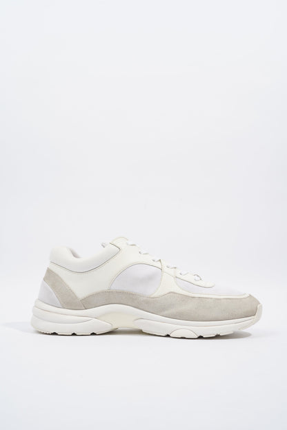 Chanel CC Logo Sneaker White Suede EU 44 UK 10