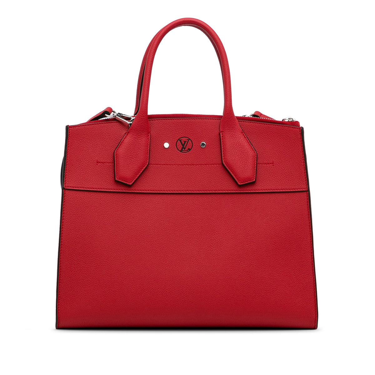 Red Louis Vuitton City Steamer MM Satchel
