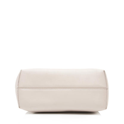 Fendi Calfskin Flowerland Studded By The Way Medium Boston Bag