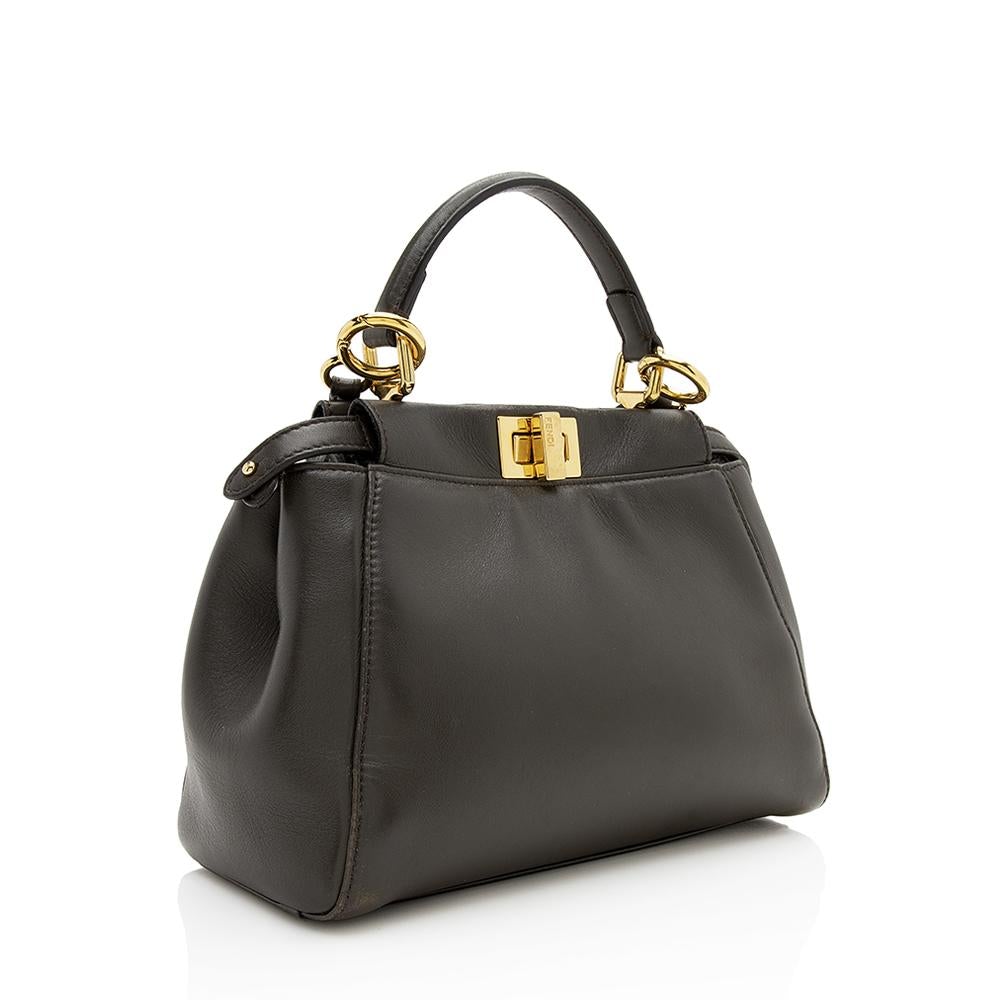 Fendi Nappa Mini Peekaboo Shoulder Bag (SHF-12494)