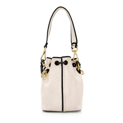 Fendi Canvas Mon Tresor Small Bucket Bag