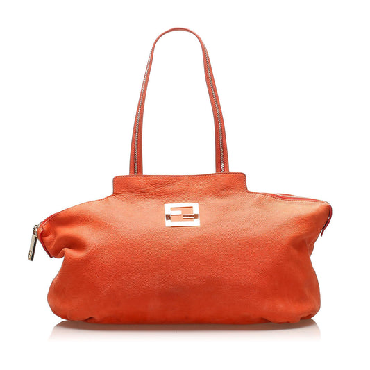 Fendi Chains Leather Tote Bag