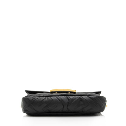 Fendi FF Embossed 1974 Mini Baguette Shoulder Bag