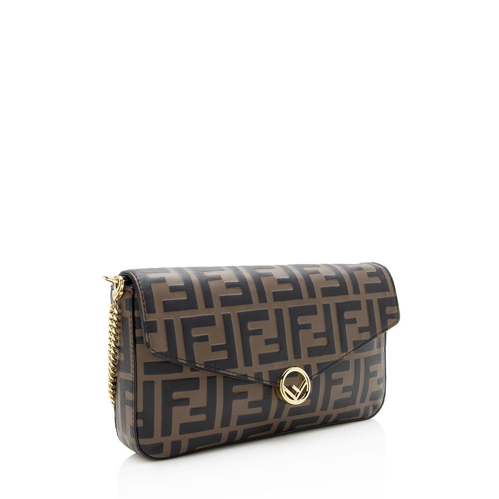 Fendi FF Embossed 1974 Wallet on Chain (SHF-12643)