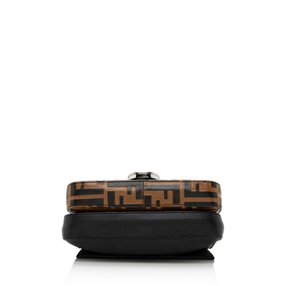 Fendi FF Embossed Calfskin Double Micro Baguette Bag
