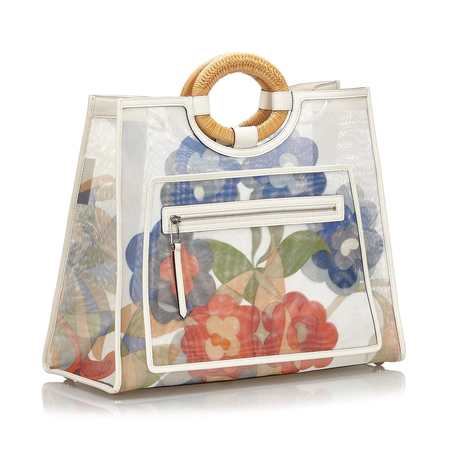 Fendi Mesh Floral Runaway Tote (SHG-10060)