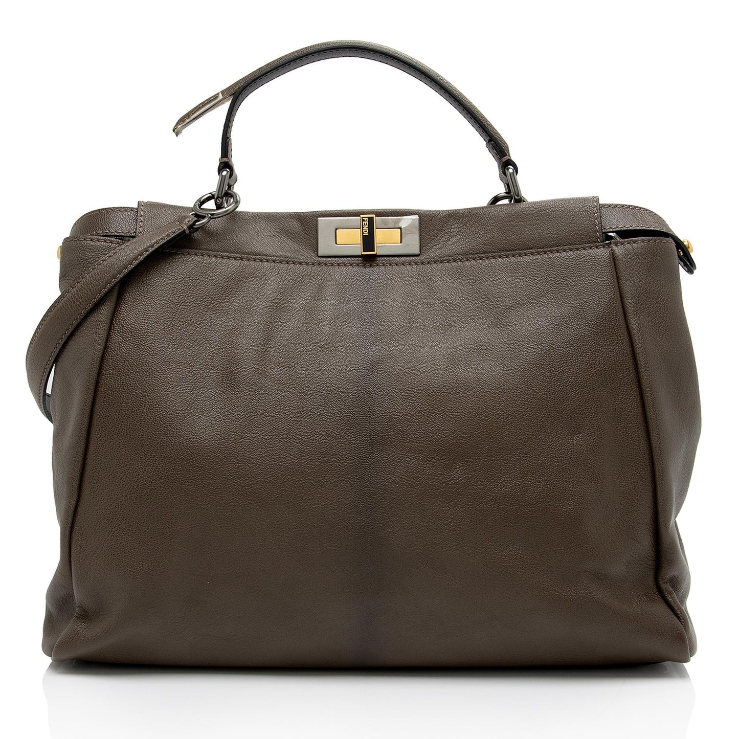 Fendi Goatskin Peekaboo Large Satchel -(SHF-EF9skv)