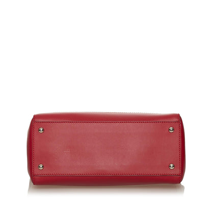 Fendi Large DotCom Leather Satchel