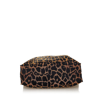 Fendi Leopard Print Nylon Tote Bag