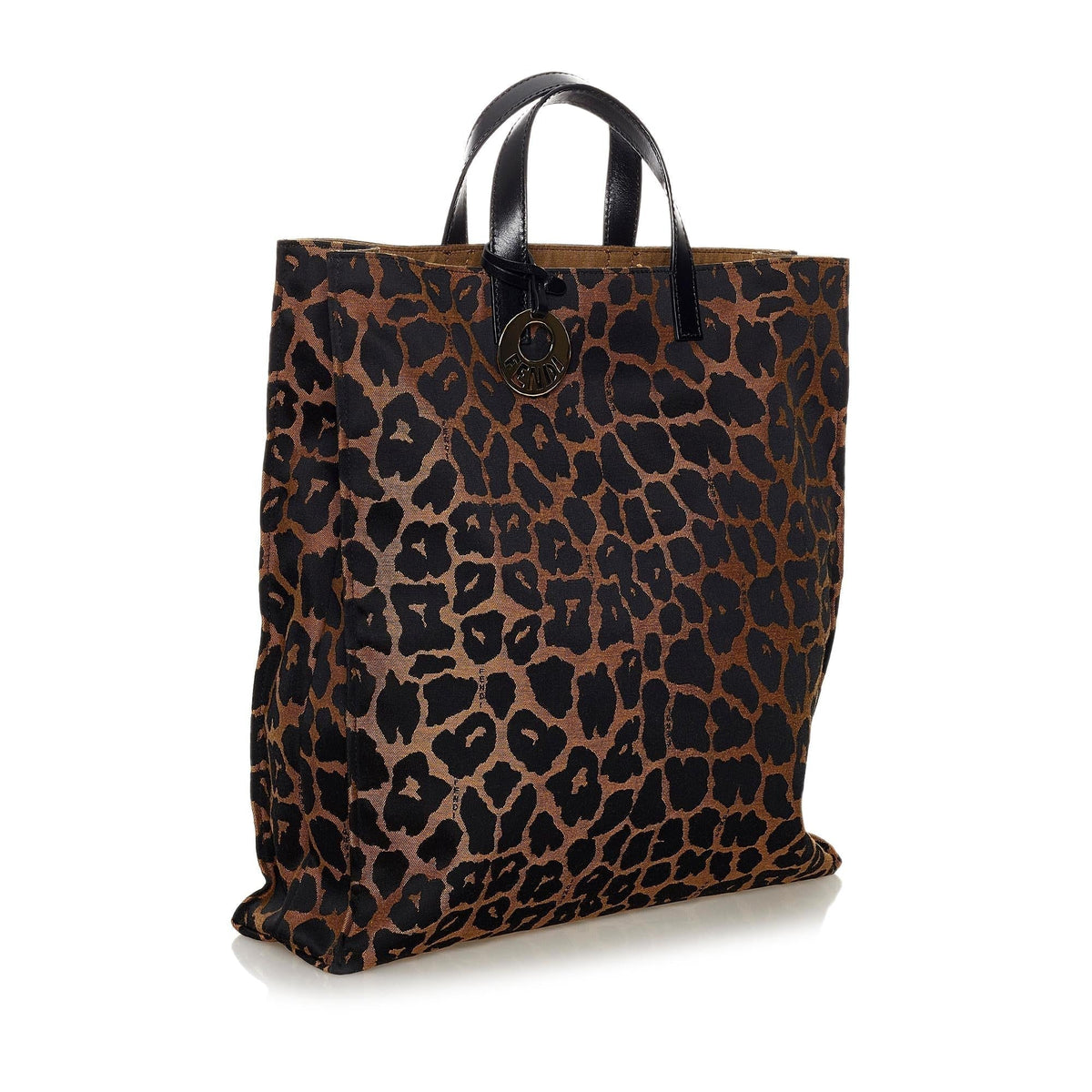 Fendi Leopard Print Nylon Tote Bag
