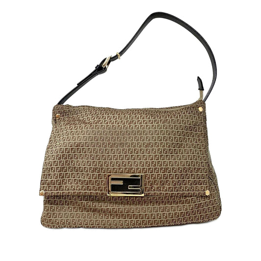 Fendi Microzucchino Canvas Mamma Forever Shoulder Bag (SHG-10144)