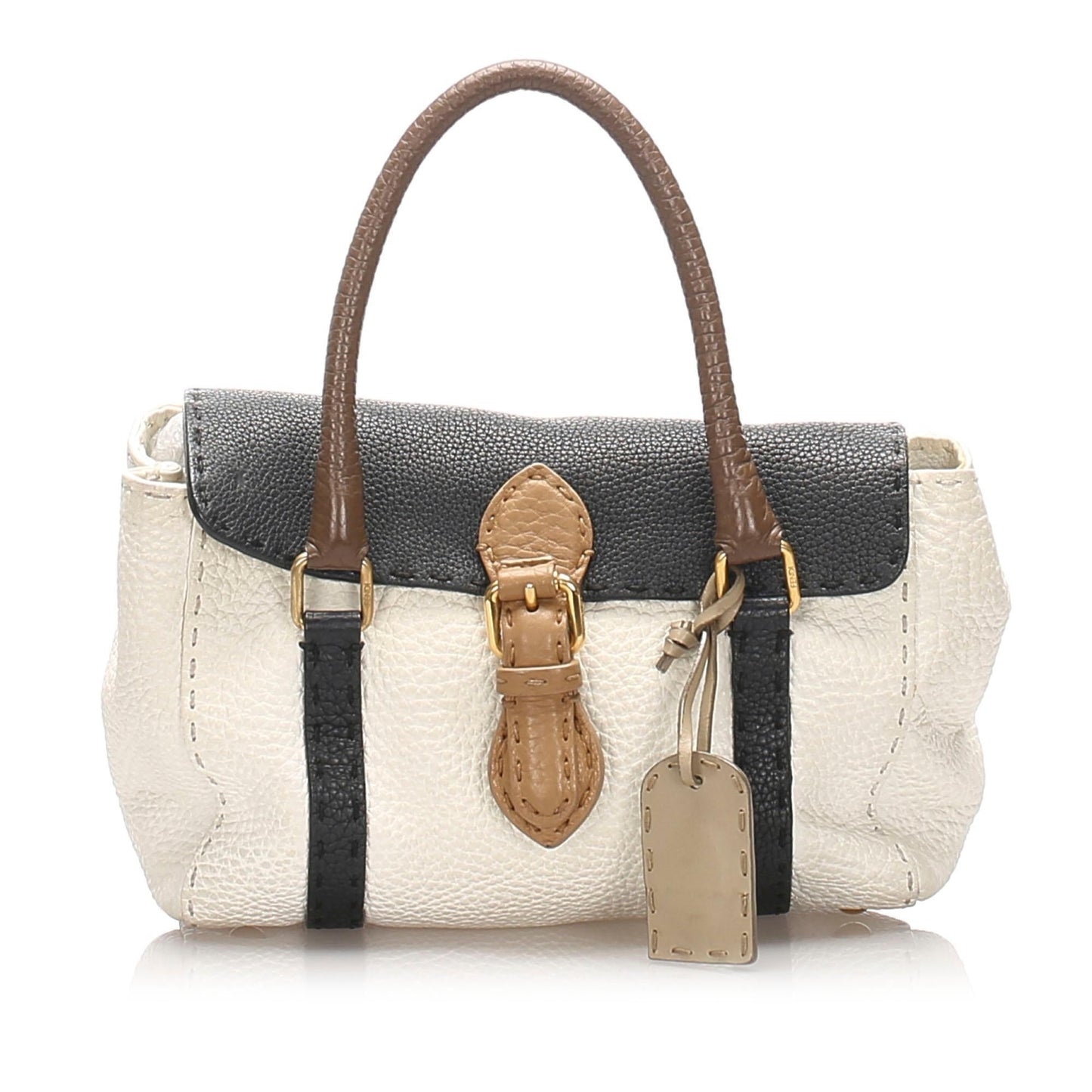 Fendi Mini Selleria Linda Leather Handbag (SHG-13645)