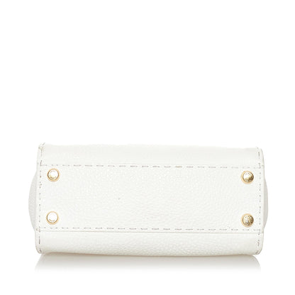 Fendi Mini Selleria Peekaboo Leather Satchel