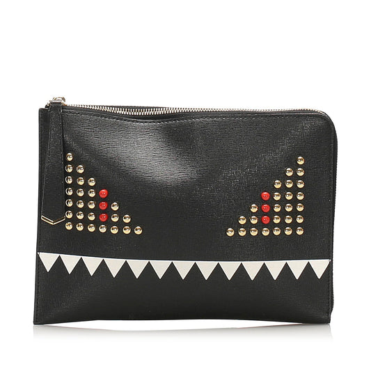 Fendi Monster Leather Clutch Bag (SHG-12572)