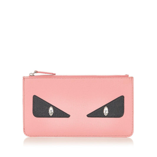 Fendi Monster Leather Clutch Bag (SHG-19881)