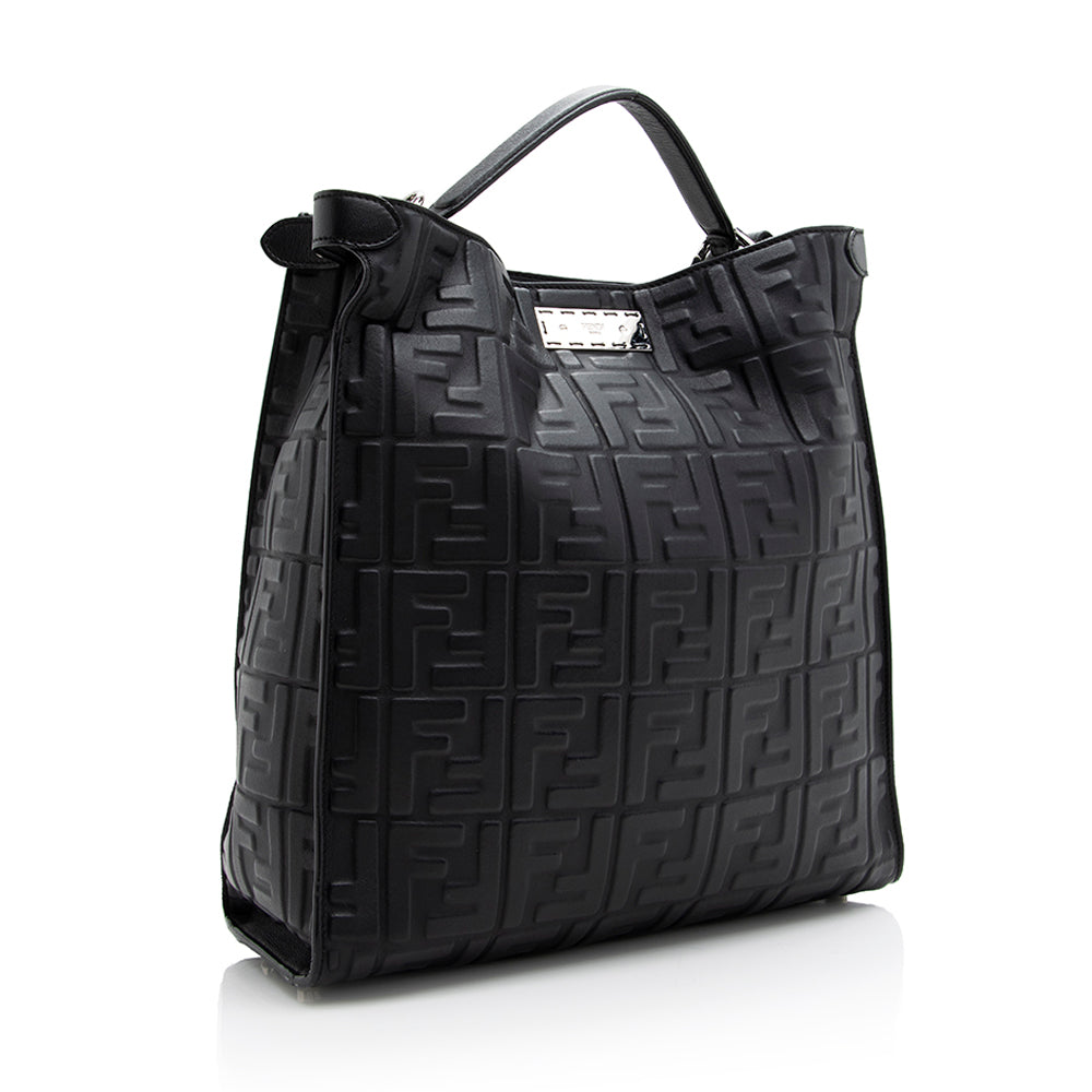 Fendi Nappa Embossed FF 1974 Peekaboo X Lite Bag