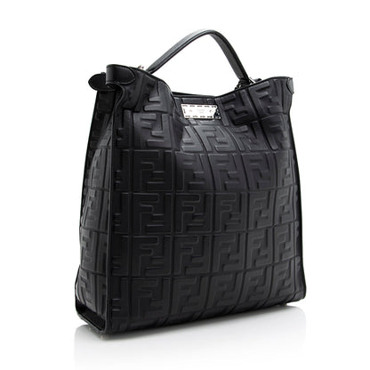 Fendi Nappa Embossed FF 1974 Peekaboo X Lite Bag
