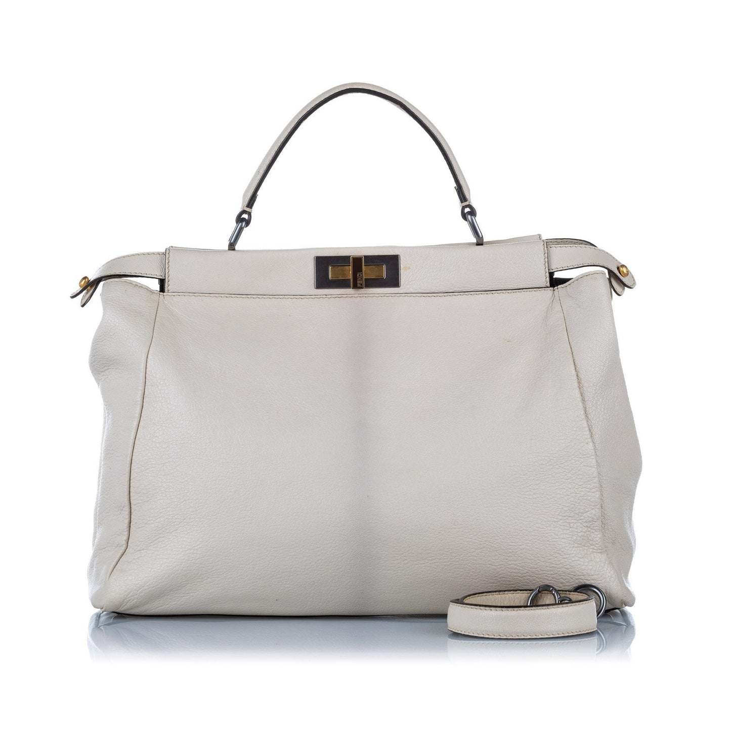 Fendi Peekaboo Leather Satchel (SHG-19602)