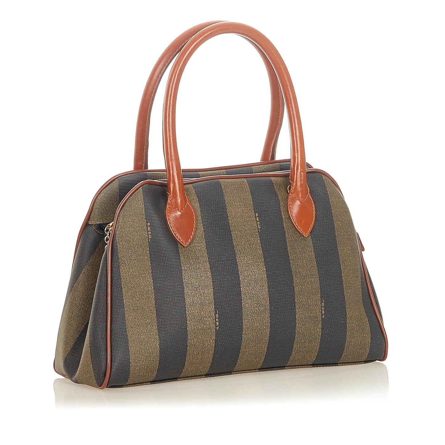 Fendi Pequin Canvas Handbag (SHG-19483)