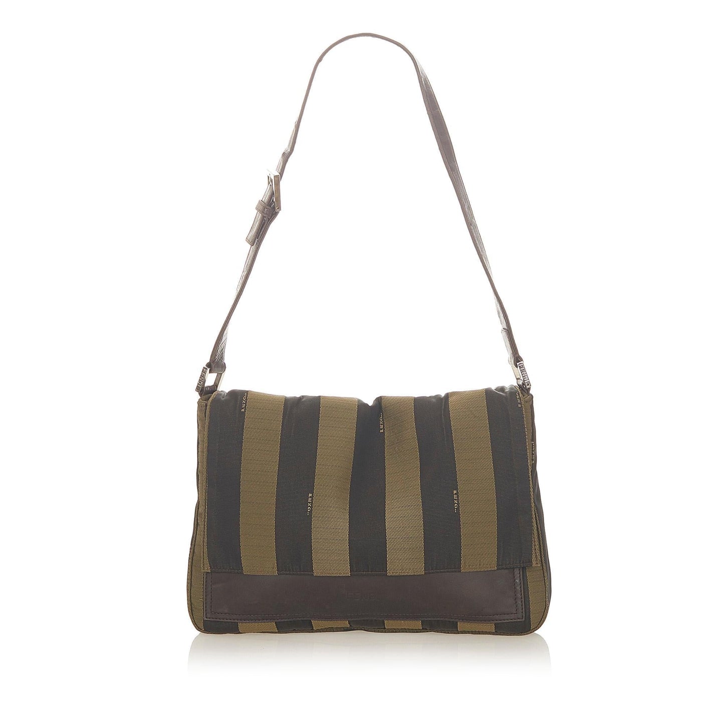 Fendi Pequin Canvas Shoulder Bag (SHG-19481)