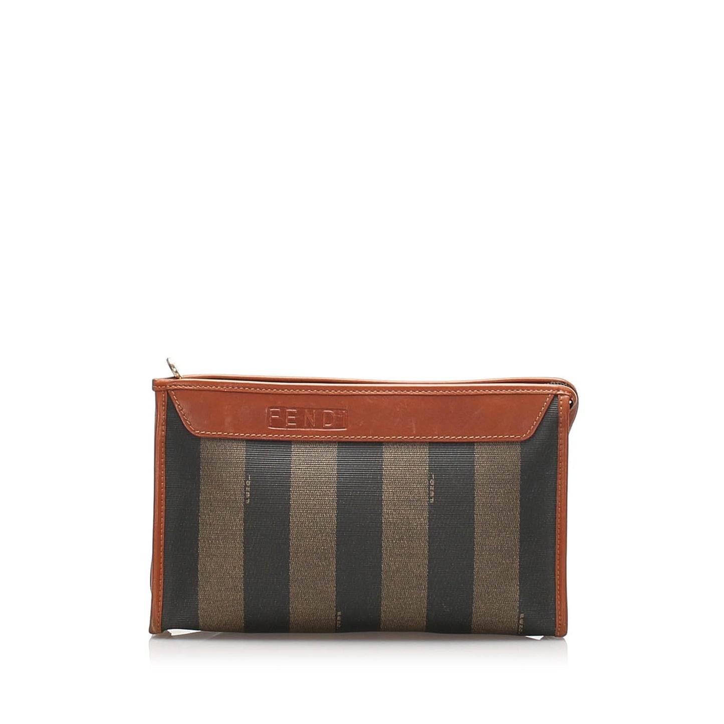 Fendi Pequin Clutch Bag (SHG-10925)