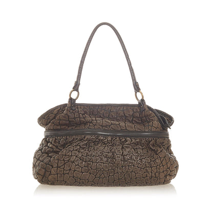 Fendi Puckered Bubble Leather Chef Shoulder Bag
