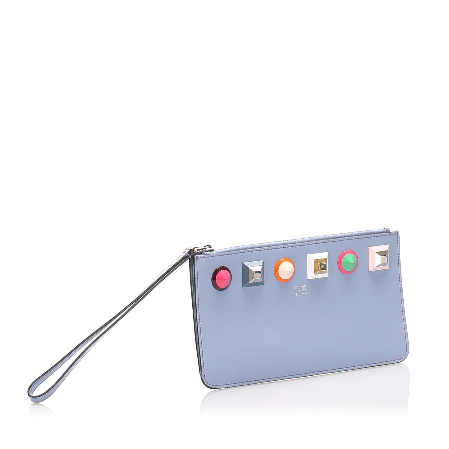 Fendi Leather Stud Rainbow Pochette (SHG-10294)