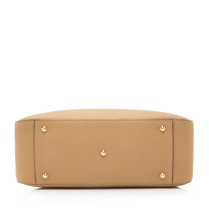 Fendi Calfskin Romano Selleria FF Handle Medium Tote