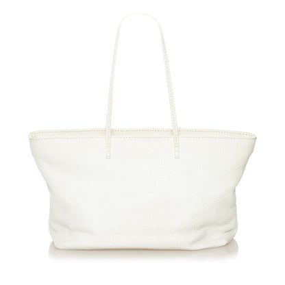 Fendi Selleria Embossed Leather Tote Bag