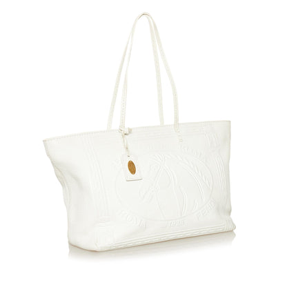 Fendi Selleria Embossed Leather Tote Bag