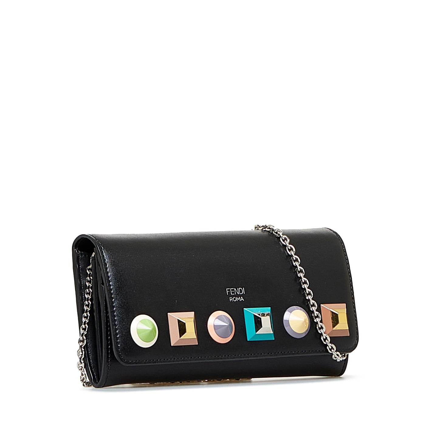 Fendi Studded Leather Wallet on Chain (SHG-AdpZf4)