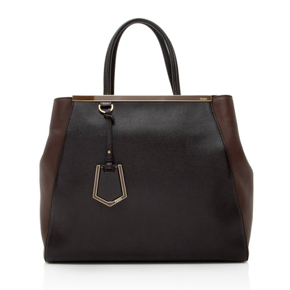 Fendi Vitello Calfskin 2Jours Elite Large Tote