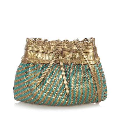 Fendi Woven Leather Bucket Bag