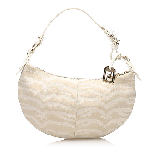 Fendi Zebra Print Canvas Baguette (SHG-11110)