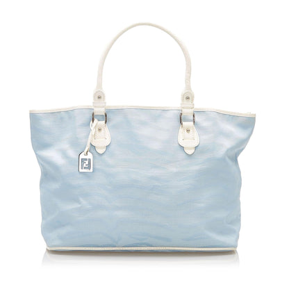 Fendi Zebra Print Canvas Tote Bag