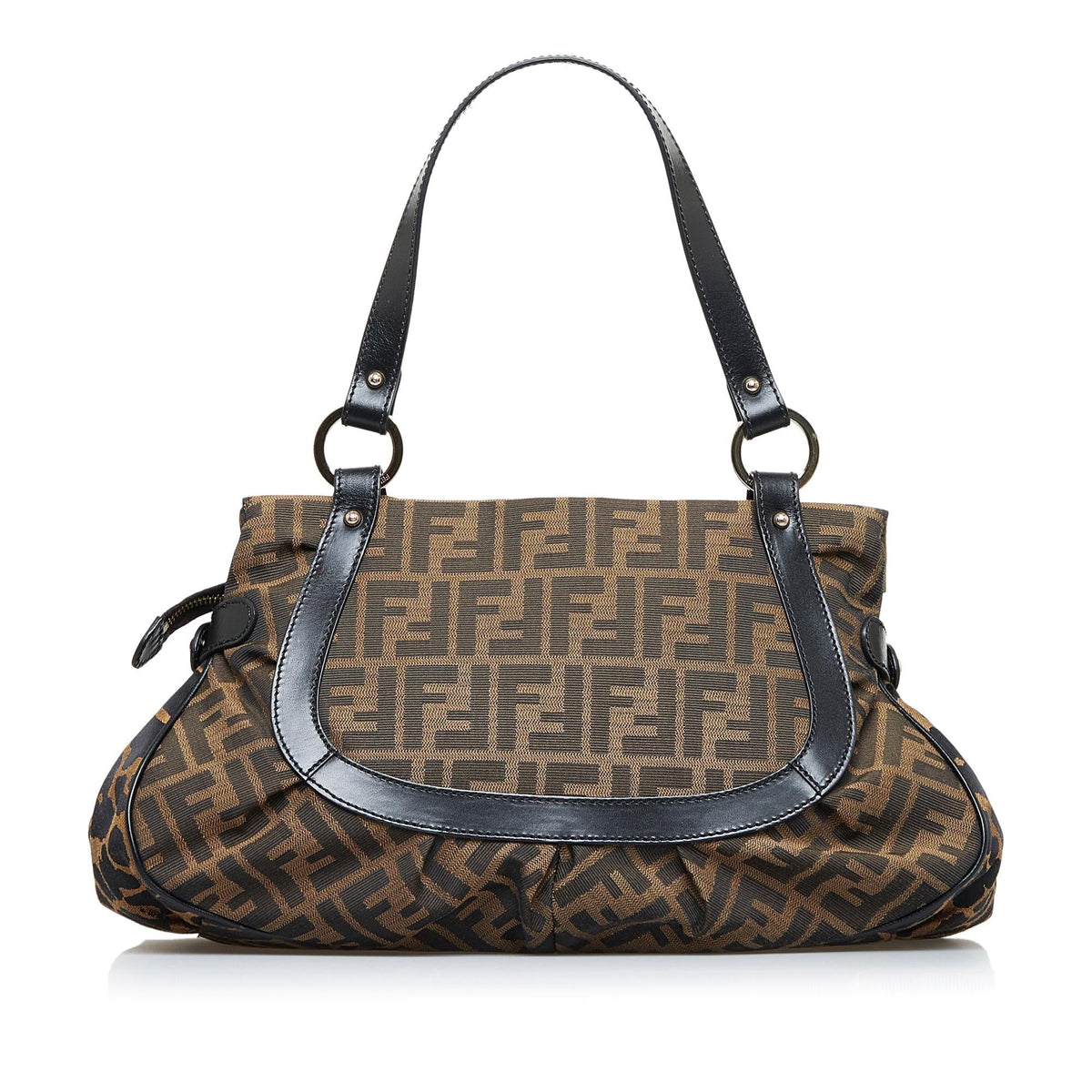Fendi Zucca Chef Leopard Shoulder Bag