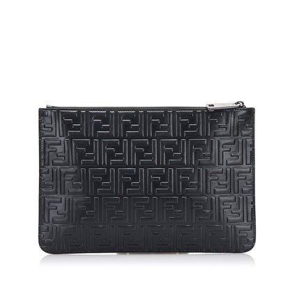 Fendi Zucca Embossed Zip Pouch
