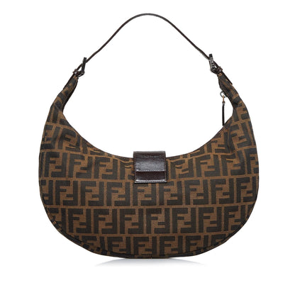 Fendi Zucca Half Moon Hobo